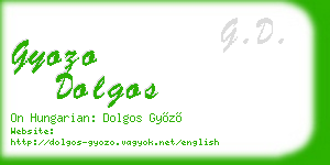 gyozo dolgos business card