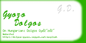 gyozo dolgos business card